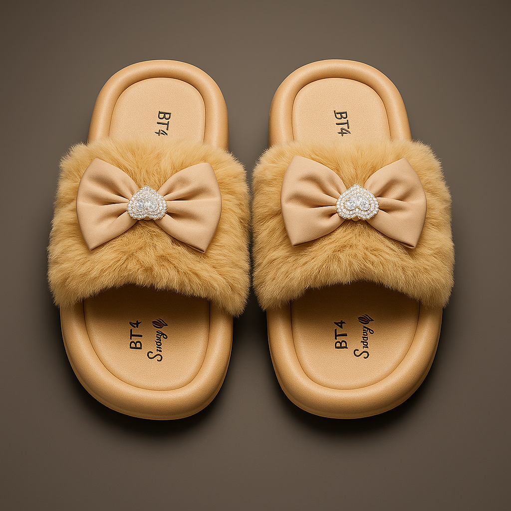 Bow Fur Slippers (Medicated)