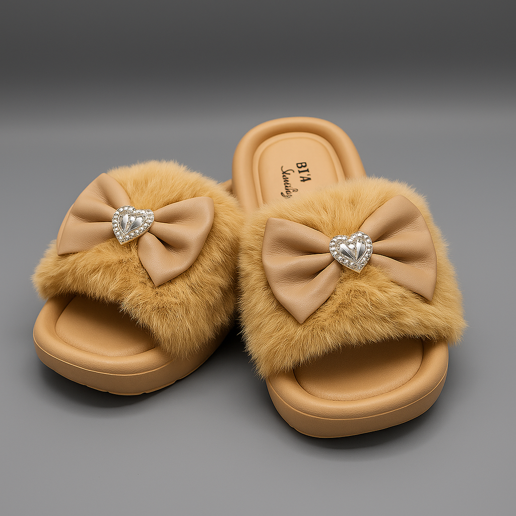 Bow Fur Slippers (Medicated)