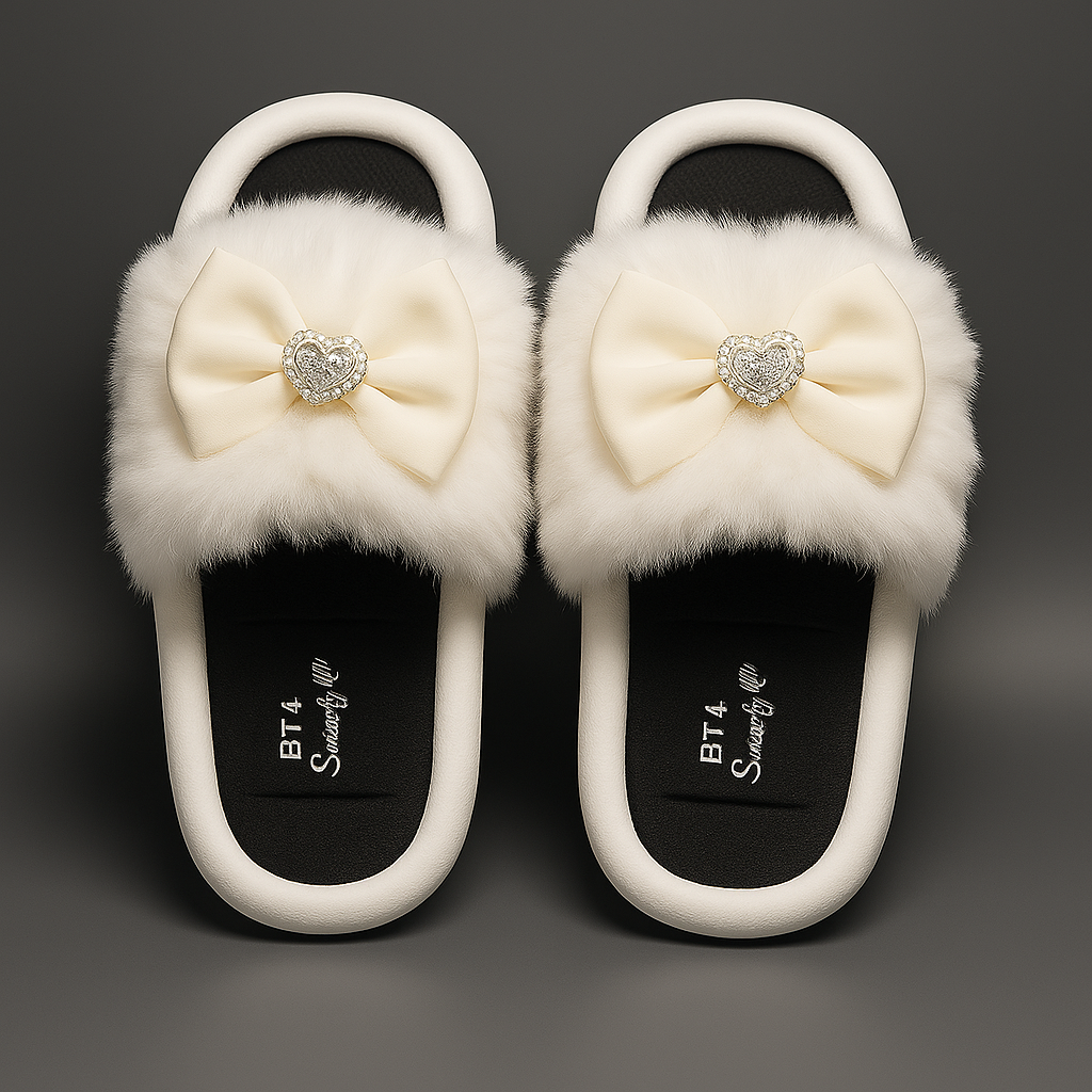 Bow Fur Slippers (Medicated)