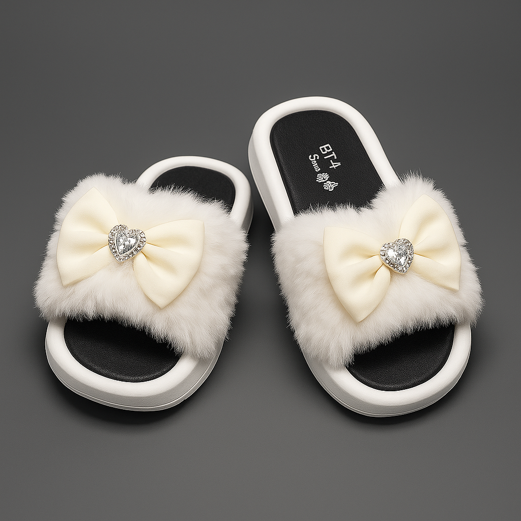 Bow Fur Slippers (Medicated)