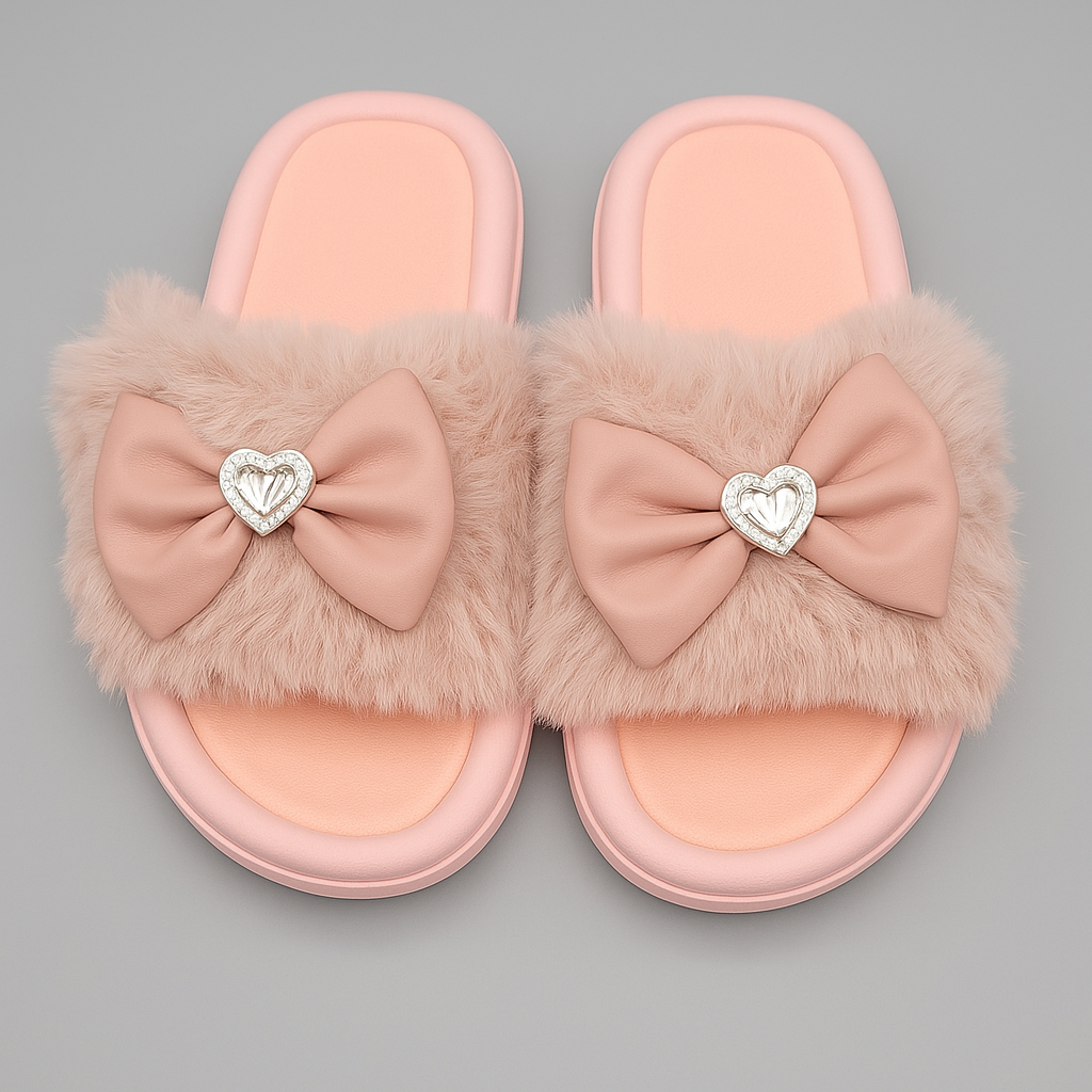 Bow Fur Slippers (Medicated)
